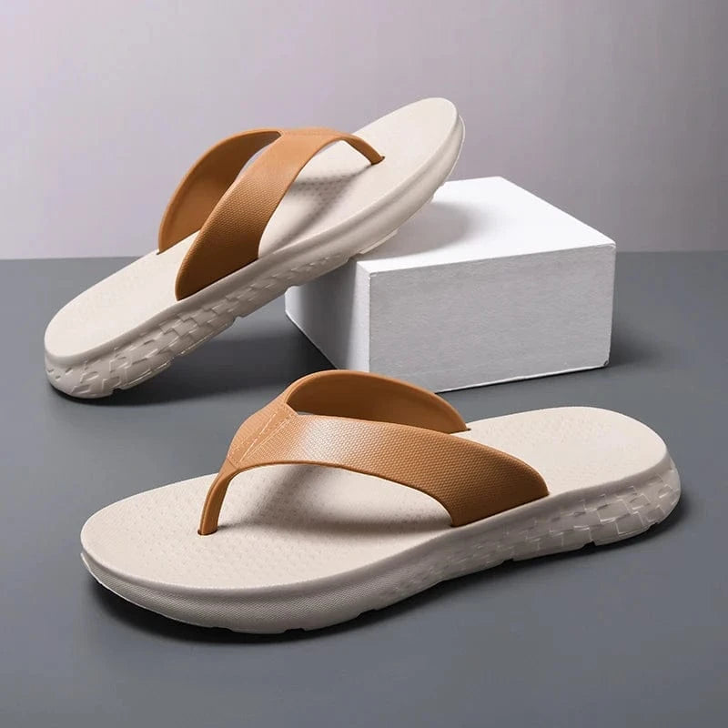 Cushion Men'S Flip Flop Exposed Toes Lightweight Men'S Beach Shoes with Arch Support Comfortable Casual Sandals Slippers for Men