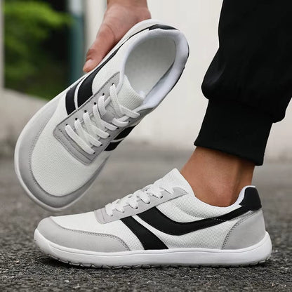 New Wide Toe Men Shoes Casual Versatile Soft Sole Wide Last Shoes Walking Sneakers Breathable Mesh Comfortable Barefoot Shoes
