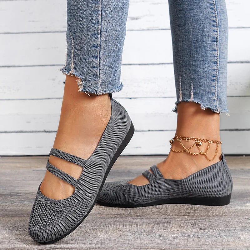 Elastic Knitted Flats Shoes for Women 2024 Summer Breathable Soft Loafers Woman Lightweight Slip on Casual Shoes Mom Moccasins