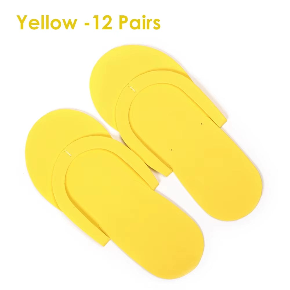 12 Pairs Eva Disposable Pedicure Slippers Foam Pedicure Sandals Spa Pedicure Flip Flops Pedicure Shoes for Women Salon Nail Spa