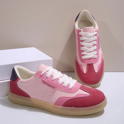 Women'S Fashion Mix Color Flat Sneakers Lightweight Lace up Soft Sole Walking Shoes Woman Comfortable Low Top Sneakers plus Size