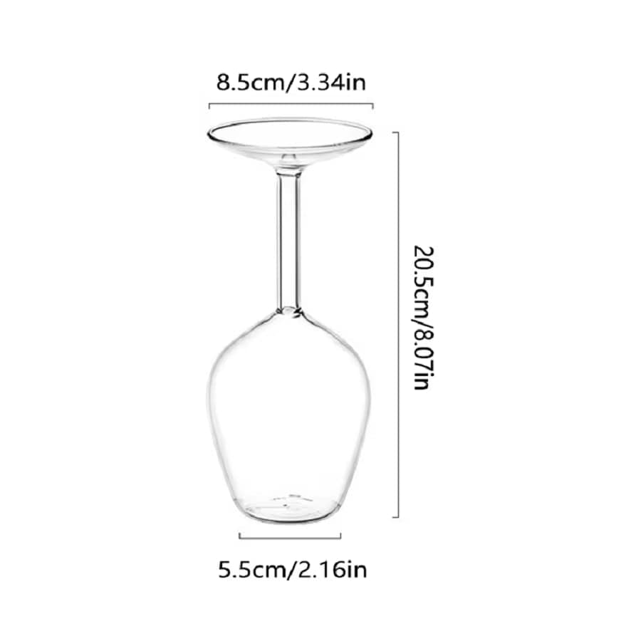 Unique 1Pc 13.5Oz Inverted Wine Glass,Ideal for Spirits & Cocktails, Home Bar and Restaurant ,Enhance Your Beverage Experience