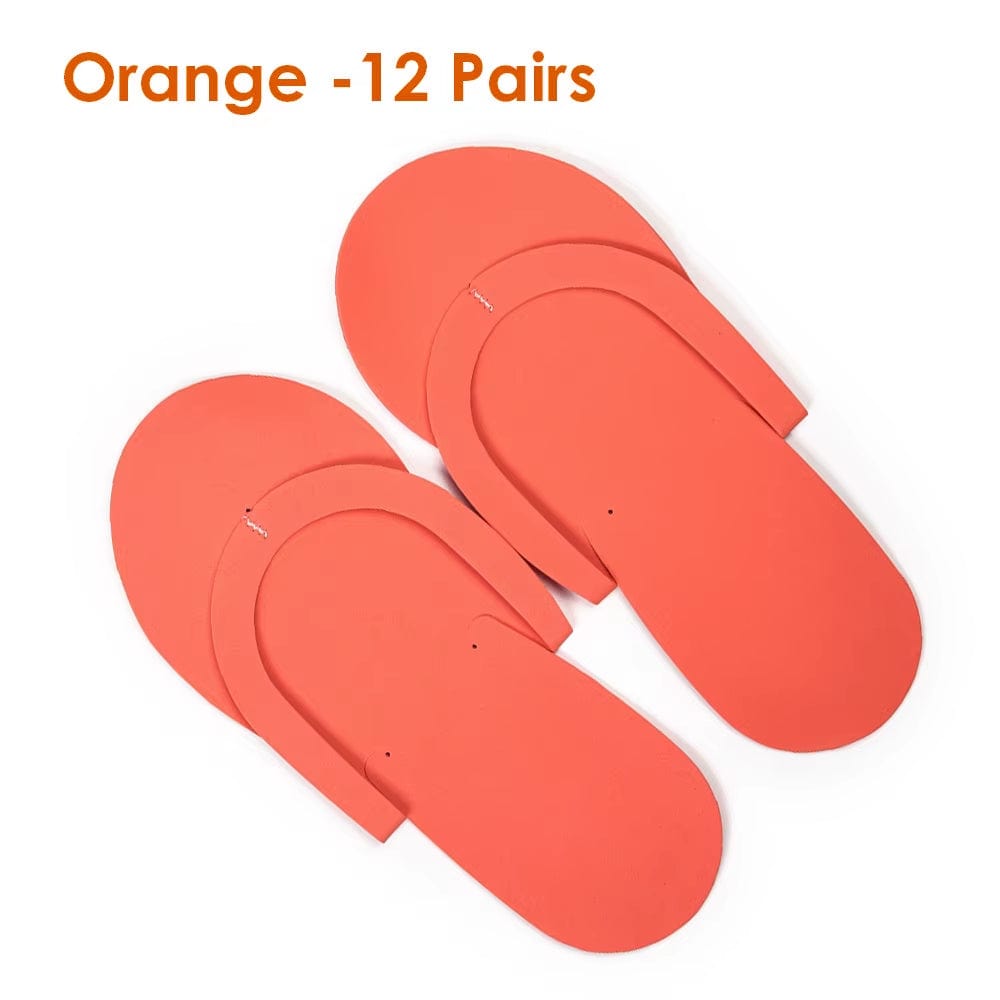 12 Pairs Eva Disposable Pedicure Slippers Foam Pedicure Sandals Spa Pedicure Flip Flops Pedicure Shoes for Women Salon Nail Spa