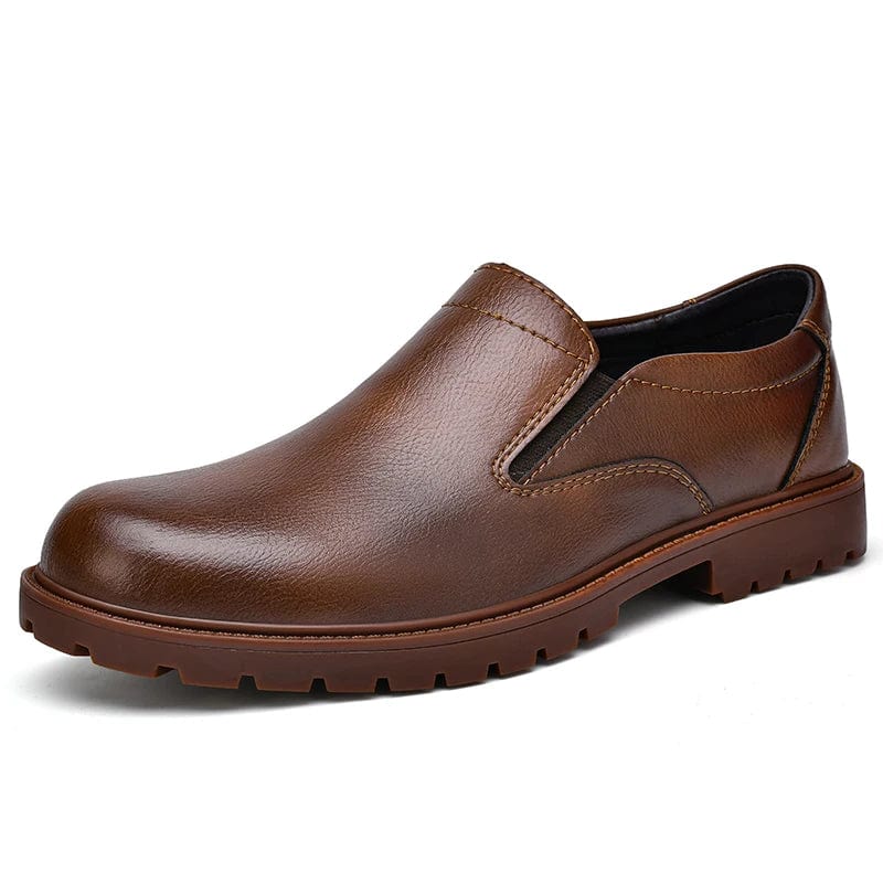 Luxury Brand Retro Loafers Men'S round Head Oxford Shoes Business Formal Casual Shoes Thick Soled Leather Party Wedding Shoes