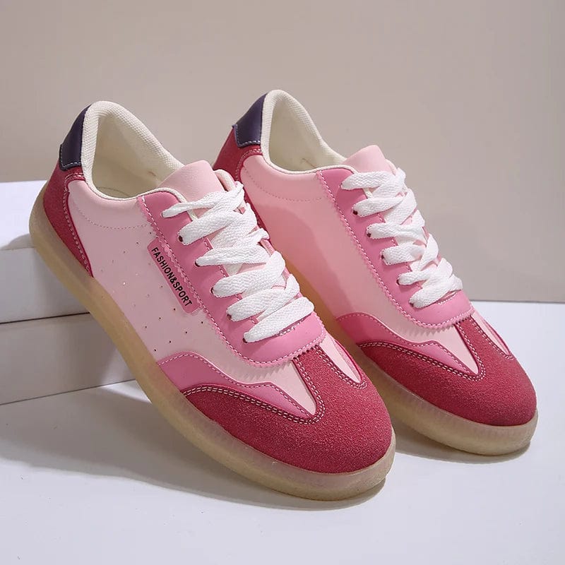 Women'S Fashion Mix Color Flat Sneakers Lightweight Lace up Soft Sole Walking Shoes Woman Comfortable Low Top Sneakers plus Size