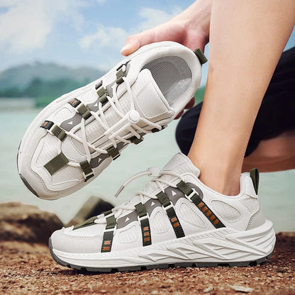 High Quality Summer Breathable Running Shoes for Men Sports Sneakers Mesh Jogging Trainers Shoes Thick Soled