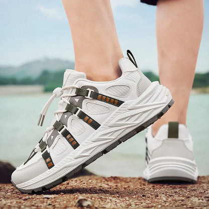 High Quality Summer Breathable Running Shoes for Men Sports Sneakers Mesh Jogging Trainers Shoes Thick Soled