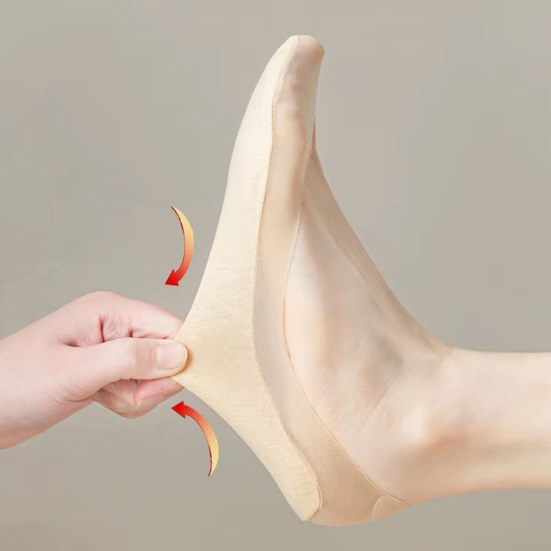 5 Pairs/ Lot Woman Socks New Summer Ultrathin Solid Color Invisible No Show Socks Set Breathable Anti-Slip Socks Slippers Casual
