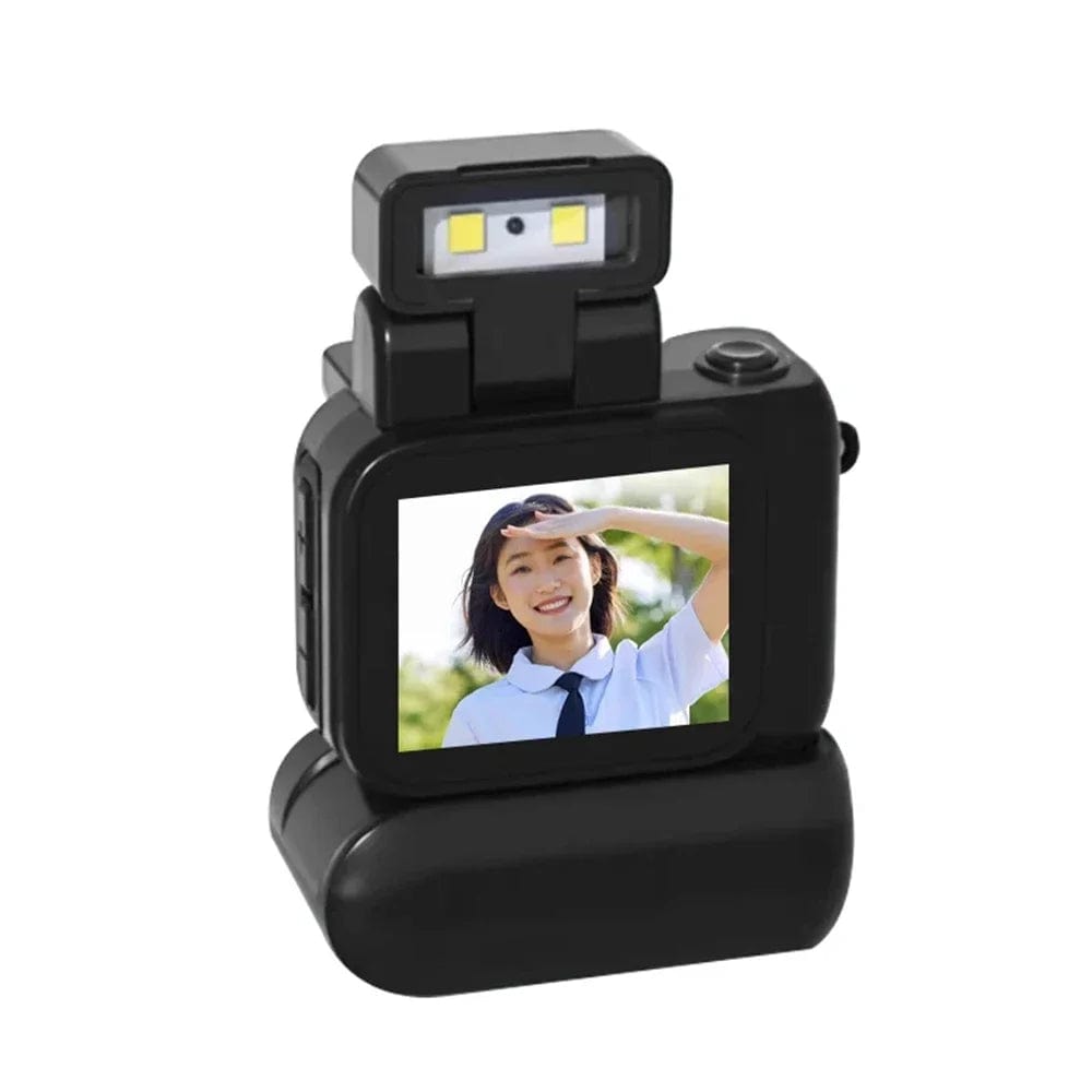Y4000 1080P HD Mini Camera with LCD Screen Flash Lamp Battery Dock Portable Video Recorder Retro Ultra Compact Small Camcorder