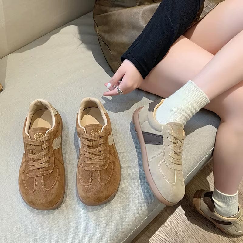 Autumn New Fashion Trend Women'S Casual Shoes College Style Wide Toe Soft Comfortable Flat Shoes Outdoor Casual Sports Shoes