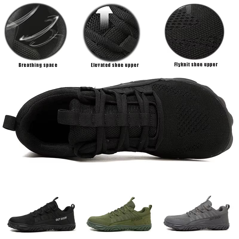 New 2025 Unisex Wider Hiking Shoes Breathable Mesh Barefoot Wide-Toed Shoes Men Zero Drop Sole Walking Sneakers Large Size 39-46
