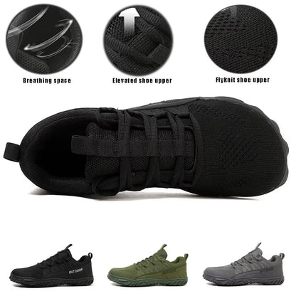 New 2025 Unisex Wider Hiking Shoes Breathable Mesh Barefoot Wide-Toed Shoes Men Zero Drop Sole Walking Sneakers Large Size 39-46