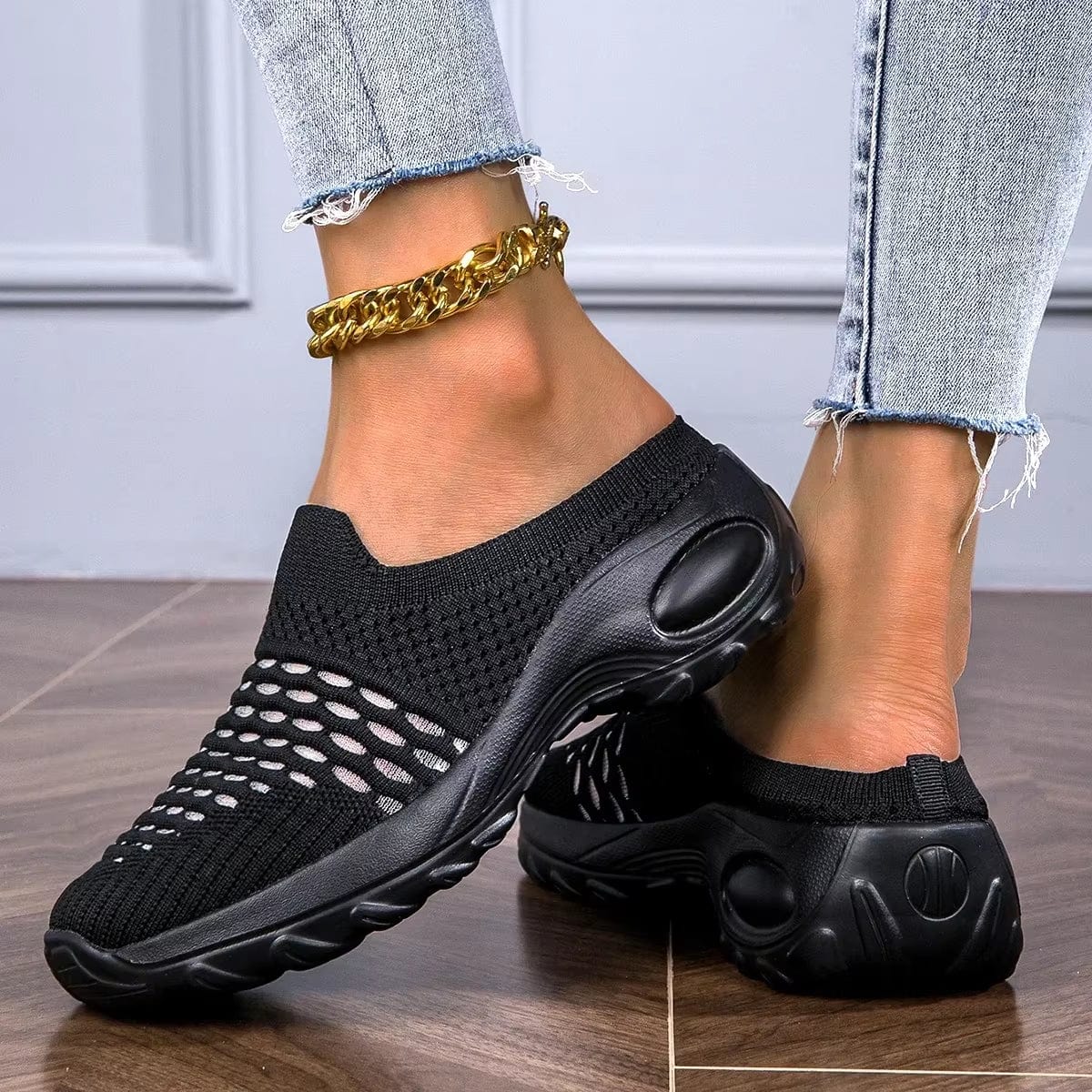 2024 Summer New Lady Mesh Orthopedic Clogs Arch Support Walking Shoes Breathable Outdoor Slippers for Women