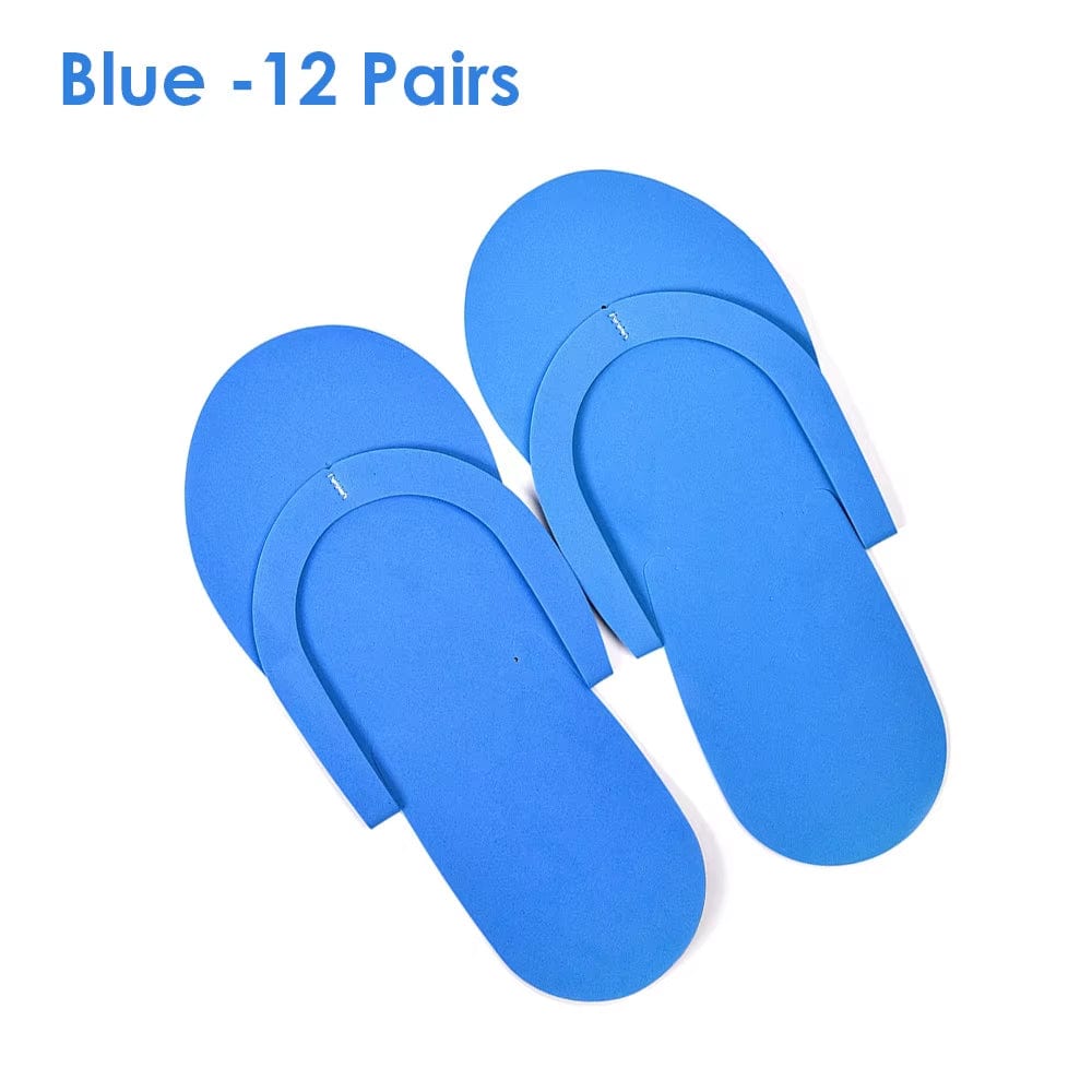 12 Pairs Eva Disposable Pedicure Slippers Foam Pedicure Sandals Spa Pedicure Flip Flops Pedicure Shoes for Women Salon Nail Spa