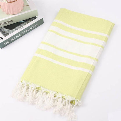 Turkish Sports™ Sauna & Beach Towel - Extra Large Terry Cloth with Tassel