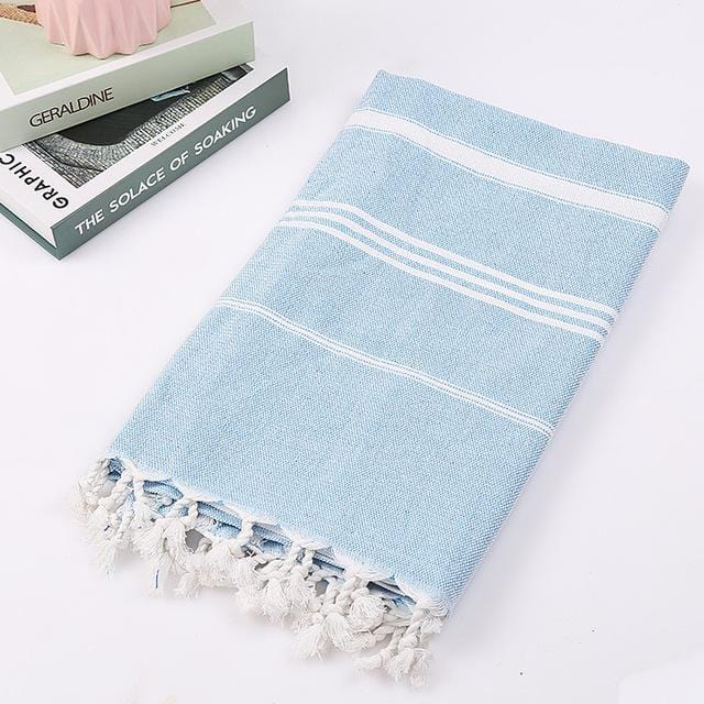 Turkish Sports™ Sauna & Beach Towel - Extra Large Terry Cloth with Tassel
