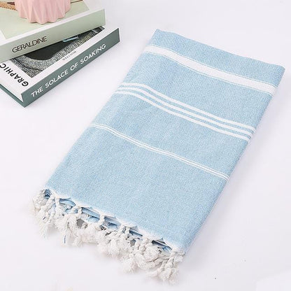 Turkish Sports™ Sauna & Beach Towel - Extra Large Terry Cloth with Tassel