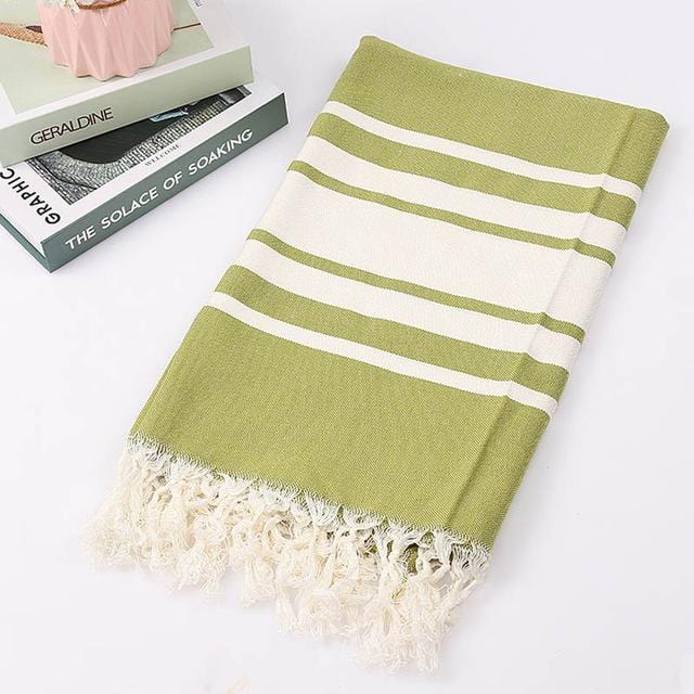 Turkish Sports™ Sauna & Beach Towel - Extra Large Terry Cloth with Tassel
