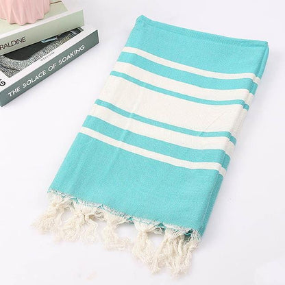 Turkish Sports™ Sauna & Beach Towel - Extra Large Terry Cloth with Tassel