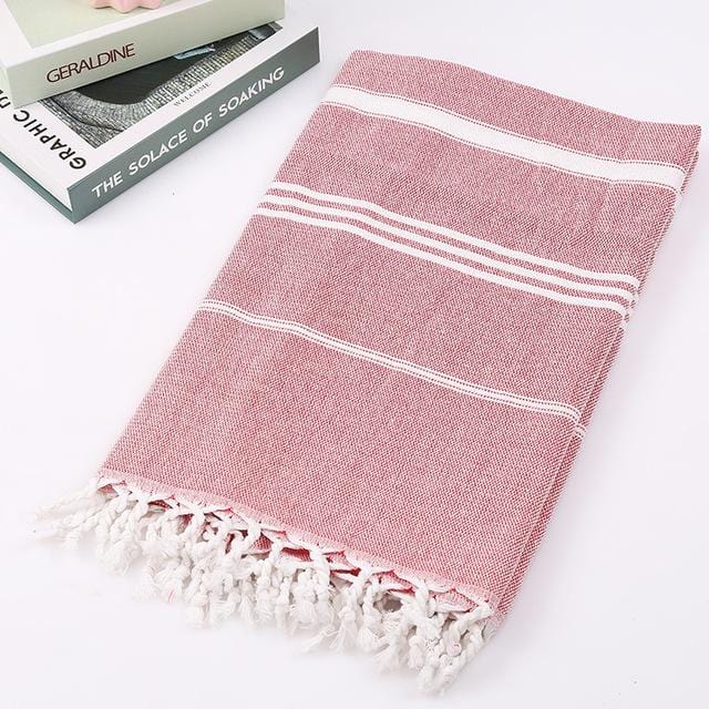 Turkish Sports™ Sauna & Beach Towel - Extra Large Terry Cloth with Tassel