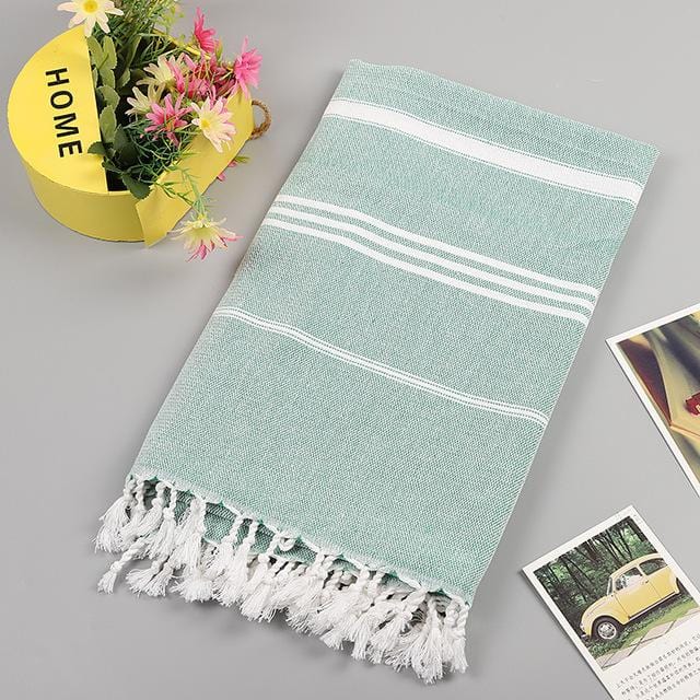 Turkish Sports™ Sauna & Beach Towel - Extra Large Terry Cloth with Tassel