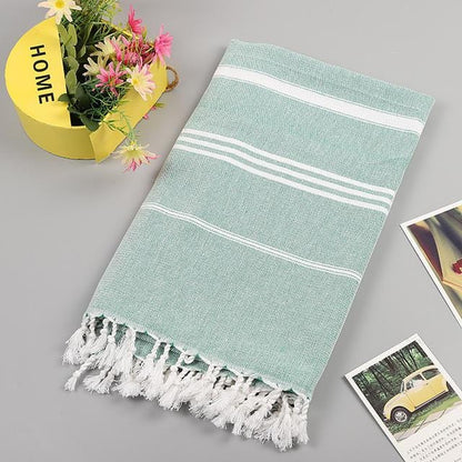 Turkish Sports™ Sauna & Beach Towel - Extra Large Terry Cloth with Tassel
