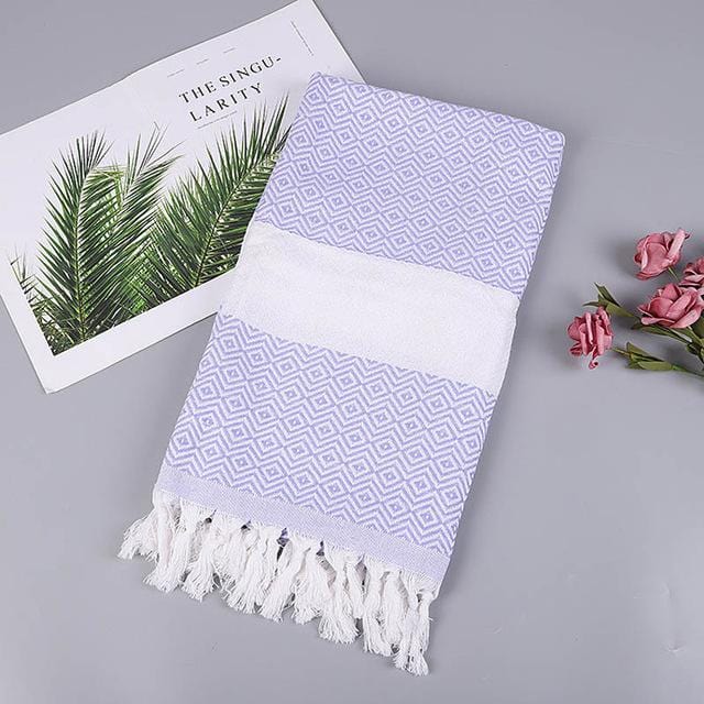 Turkish Sports™ Sauna & Beach Towel - Extra Large Terry Cloth with Tassel