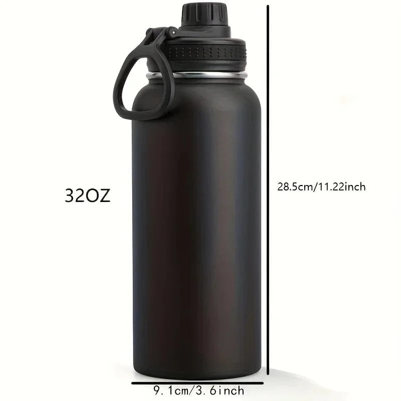 HydraVault™ 32oz Insulated Steel Flask – Stay Hot or Cold for Hours, Wherever You Go!