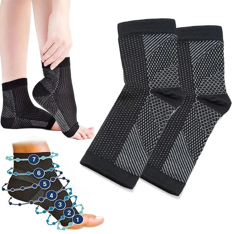 Foot Angel Anti Fatigue Outdoor Compression Anklet Socks - Support and Comfort