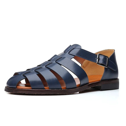 Hallouma Leather Sandals Men Trendy Summer Roman Shoes