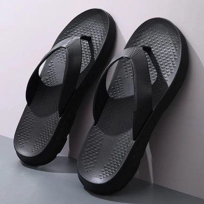 Cushion Men'S Flip Flop Exposed Toes Lightweight Men'S Beach Shoes with Arch Support Comfortable Casual Sandals Slippers for Men