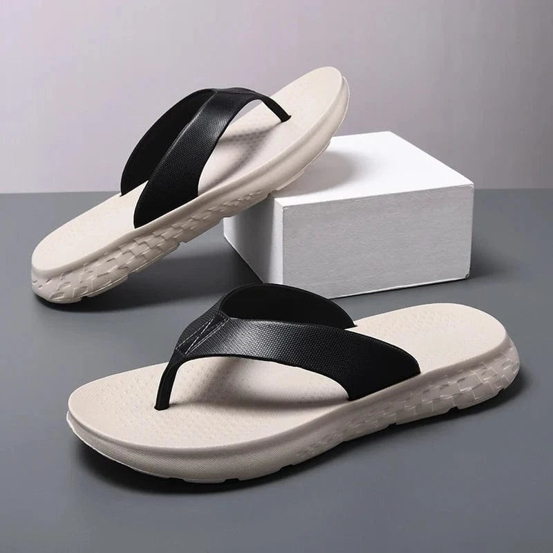 Cushion Men'S Flip Flop Exposed Toes Lightweight Men'S Beach Shoes with Arch Support Comfortable Casual Sandals Slippers for Men