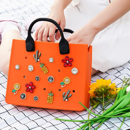 SunSplash Chic™ Soft Silicone Beach Tote - Personalized Elegance for Every Occasion