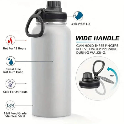 HydraVault™ 32oz Insulated Steel Flask – Stay Hot or Cold for Hours, Wherever You Go!
