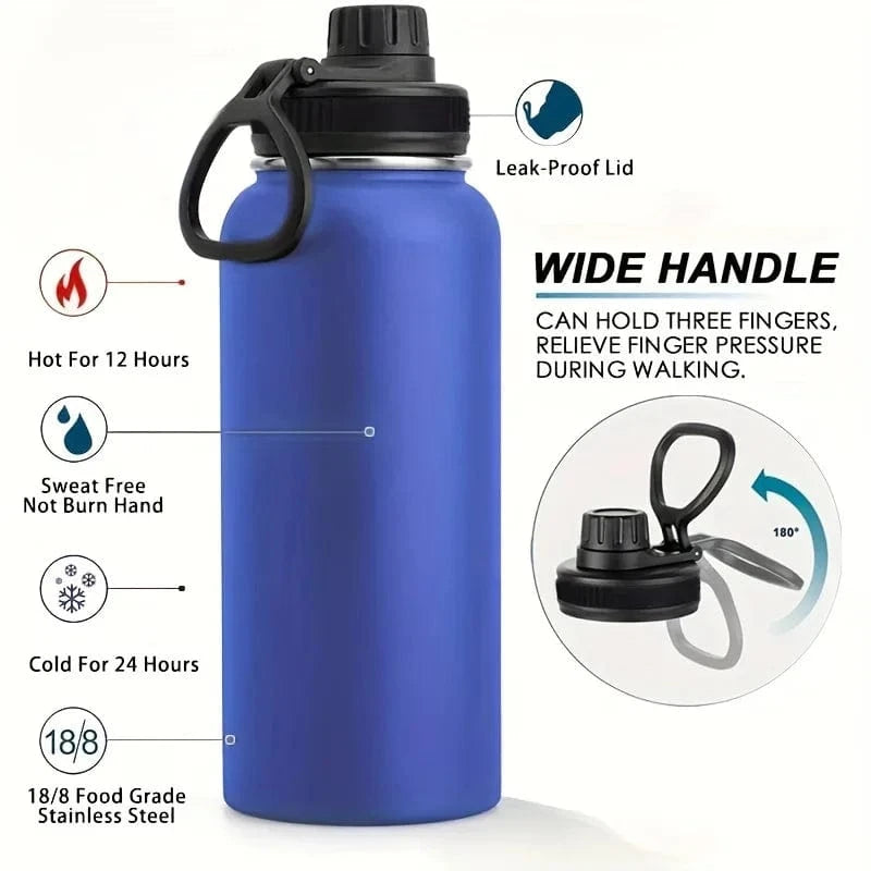 HydraVault™ 32oz Insulated Steel Flask – Stay Hot or Cold for Hours, Wherever You Go!