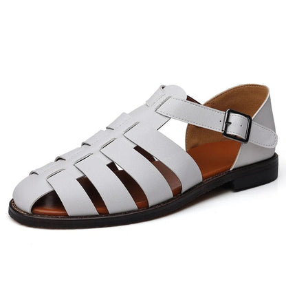 Hallouma Leather Sandals Men Trendy Summer Roman Shoes