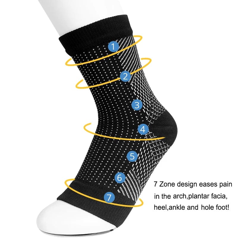 Foot Angel Anti Fatigue Outdoor Compression Anklet Socks - Support and Comfort