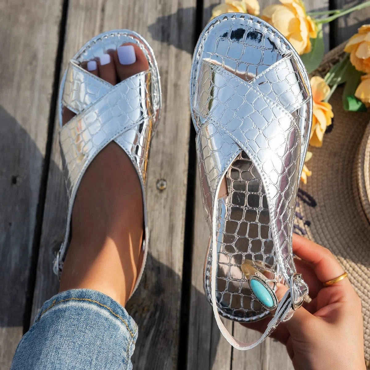 GlamStep™ Sandals – Where Luxury Meets Comfort in Every Step!
