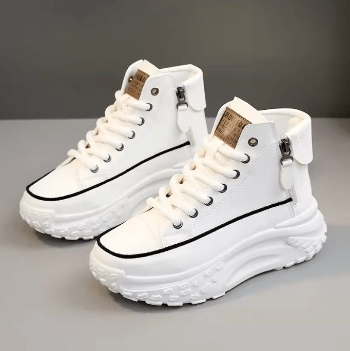 GlamStep™ High-Top Sneakers – Elevate Your Style, Empower Every Step!