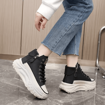 GlamStep™ High-Top Sneakers – Elevate Your Style, Empower Every Step!