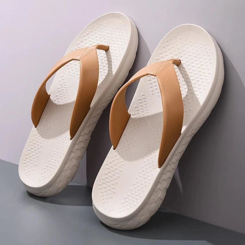 Cushion Men'S Flip Flop Exposed Toes Lightweight Men'S Beach Shoes with Arch Support Comfortable Casual Sandals Slippers for Men