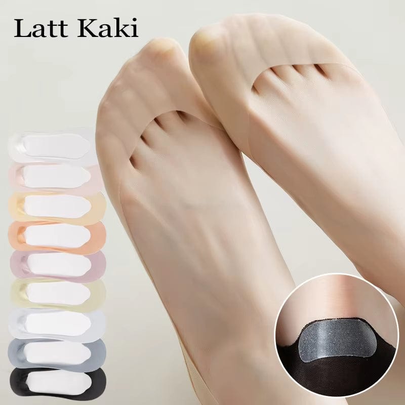 5 Pairs/ Lot Woman Socks New Summer Ultrathin Solid Color Invisible No Show Socks Set Breathable Anti-Slip Socks Slippers Casual