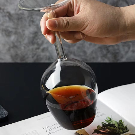 Unique 1Pc 13.5Oz Inverted Wine Glass,Ideal for Spirits & Cocktails, Home Bar and Restaurant ,Enhance Your Beverage Experience