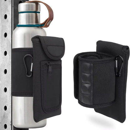 Universal Water Bottle Sleeve Portable Elastic Waterproof Elastic Bottle Holder Bag Gym Accessories Magnetic Gym Bag