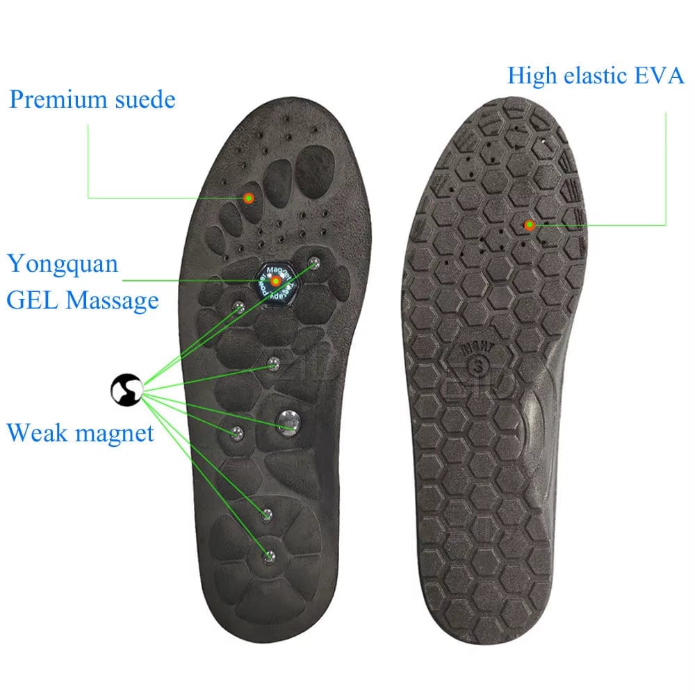 High Quality Magnetic Massage Gel Insoles Weight Loss Arch Support Shoes Pads for Men Women Therapy Massage Foot Care Unisex