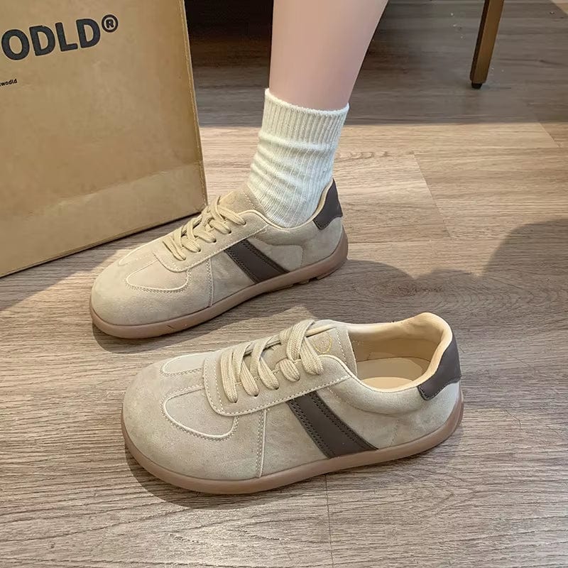 Autumn New Fashion Trend Women'S Casual Shoes College Style Wide Toe Soft Comfortable Flat Shoes Outdoor Casual Sports Shoes