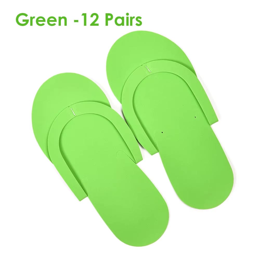12 Pairs Eva Disposable Pedicure Slippers Foam Pedicure Sandals Spa Pedicure Flip Flops Pedicure Shoes for Women Salon Nail Spa