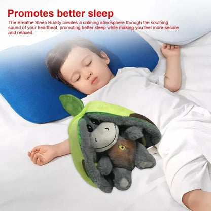 Creative 12.6Inch Luminous Breathing Doll Plush Strawberry Breathing Stuffed Doll Soft Donkey Baby Sleeping Toys Kids