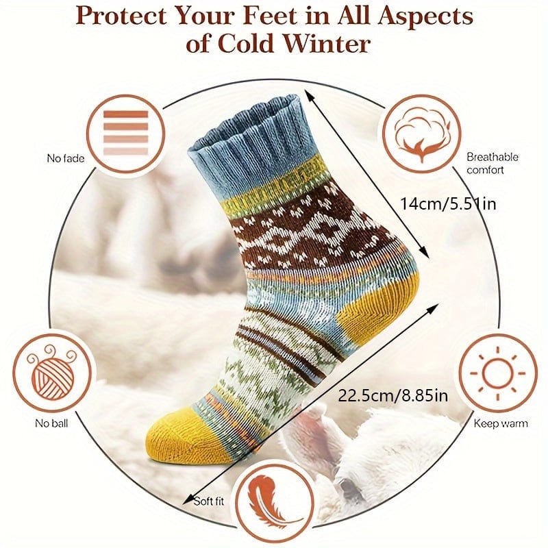 SnugStep™ Color Block Socks – Soft, Breathable Comfort for Every Step