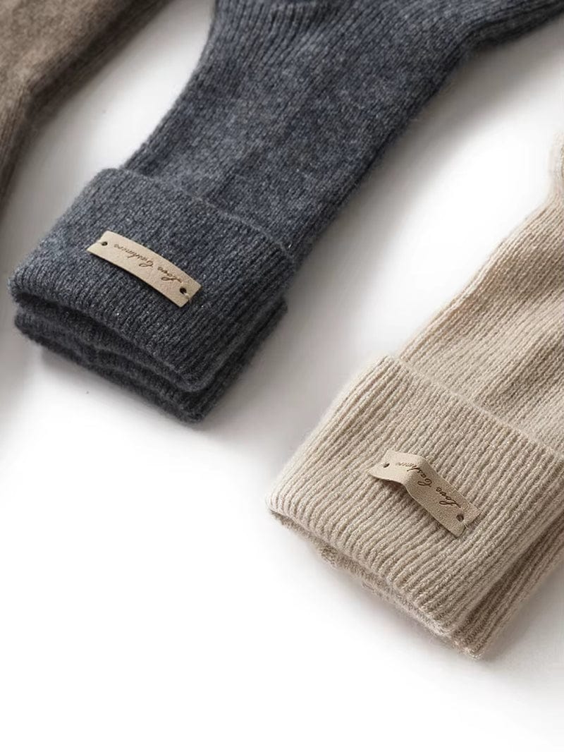 100% Pure Cashmere Lounge Socks Winter Women'S Knitted Home Hospital Warm Sleep Soft Mid-Calf Sock Luxurious Christmas Non Slip